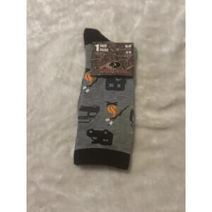 Mossy Oak Mens Novelty Crew Socks Size 6-12 Campfire